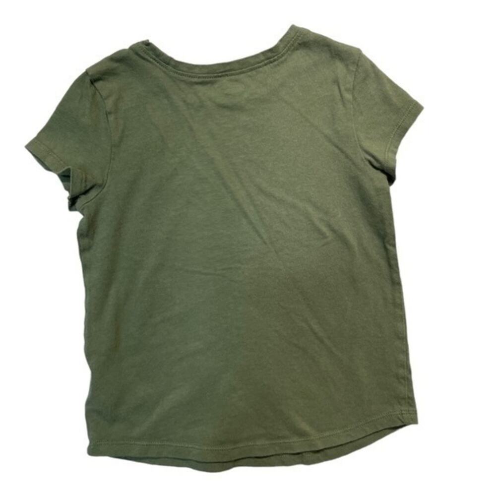 Old Navy Olive Green Short Sleeve T-shirt Top Girl’s Size 4T casual summer - Picture 3 of 7